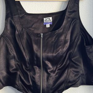 Future Collective x Kahlana Barfield Brown Black Corset Top Plus Size 24W/26W